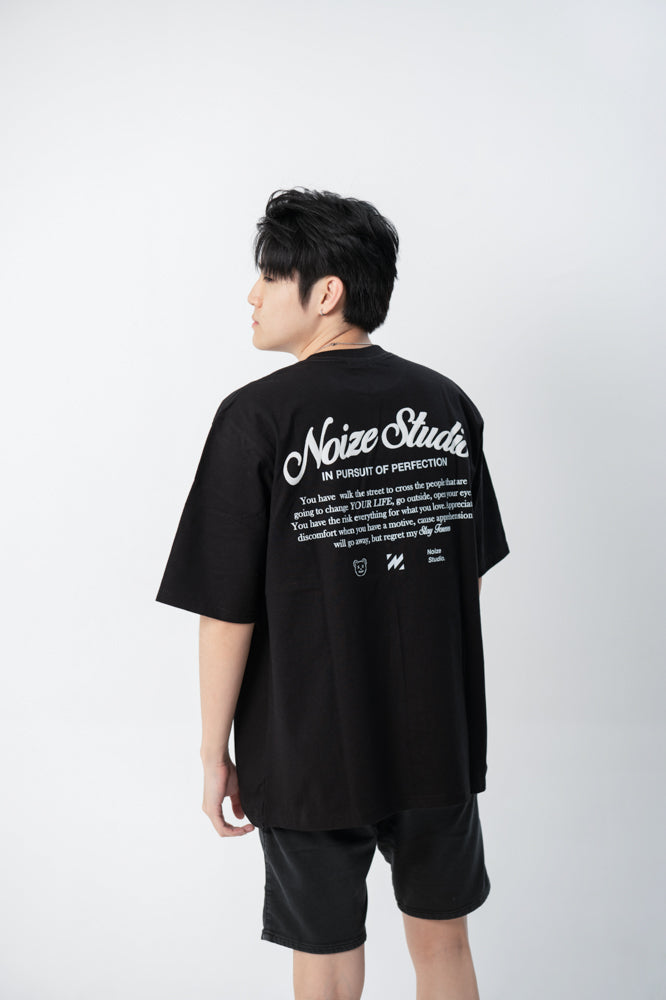 NOIZE STUDIO Signature PUFF  - Oversized Tee 16S  (black)