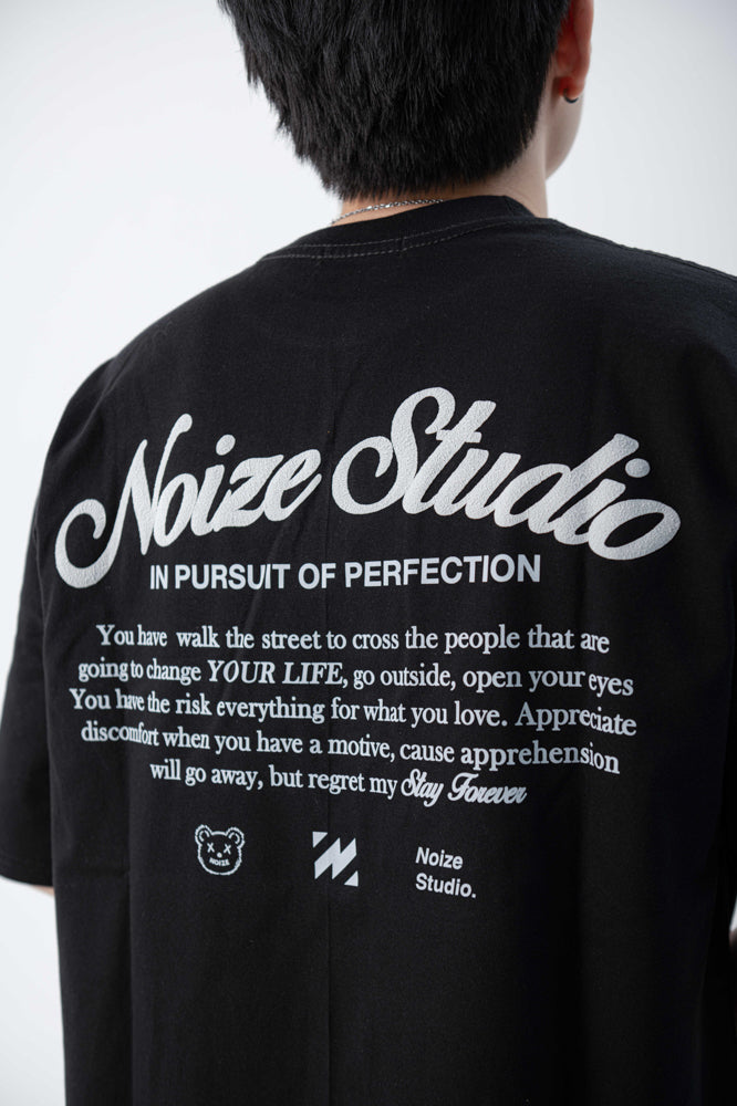 NOIZE STUDIO Signature PUFF  - Oversized Tee 16S  (black)