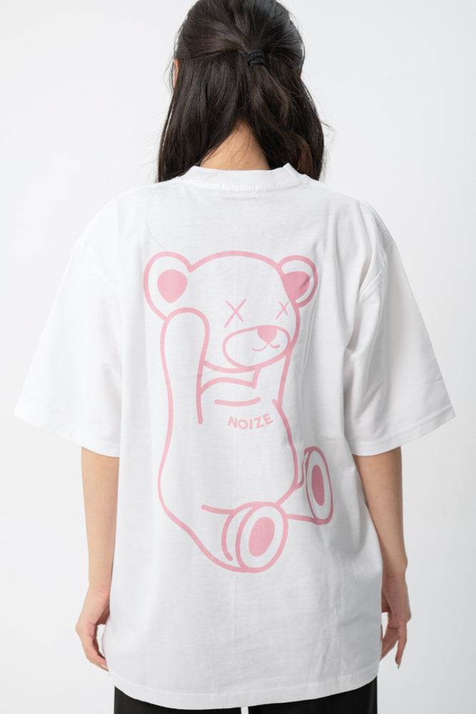 NOIZE STUDIO Pink Ted Companion  - Oversized Tshirt 16S (white)