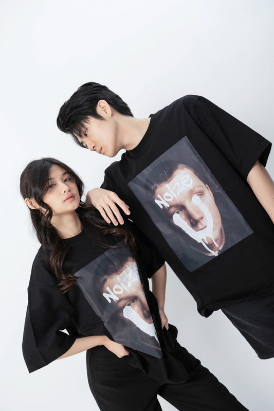 NOIZE STUDIO Unspoken Vision  - Oversized Tee 16S (black)