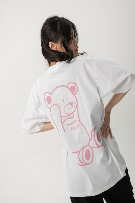 NOIZE STUDIO Pink Ted Companion  - Oversized Tshirt 16S (white)