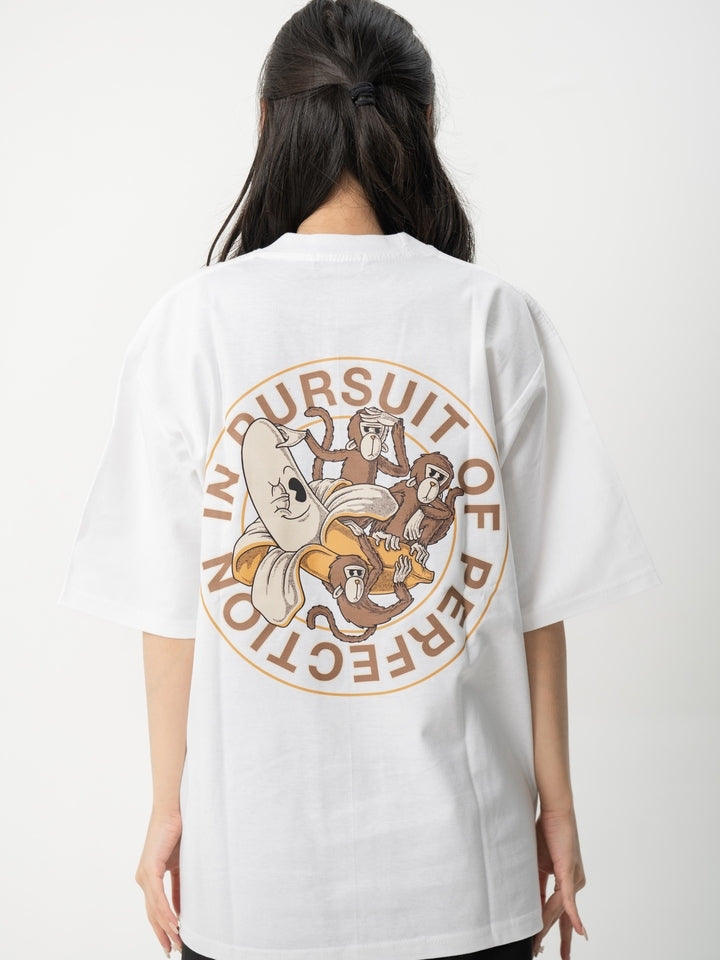 NOIZE STUDIO Monkey Business  - Oversized Tee 16S (white)