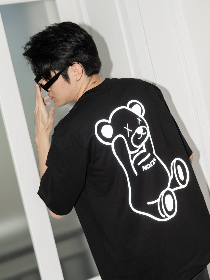 NOIZE STUDIO Ted Companion REFLECTIVE - Oversized Tshirt 16S (black)